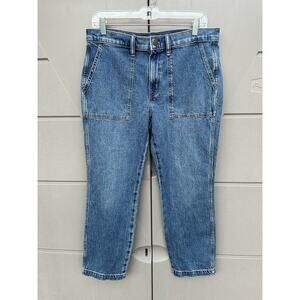 J.Crew Factory Utility Pocket Cargo Jeans Pants Stretch Tapered Leg Sz 29 NWT